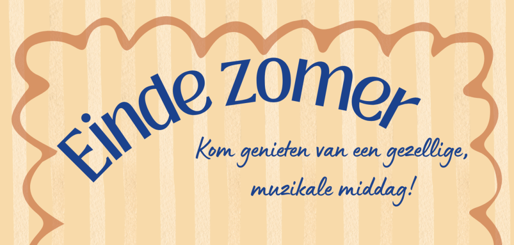 Geel en Blauw Getekend Zomer Foodtruck Flyer